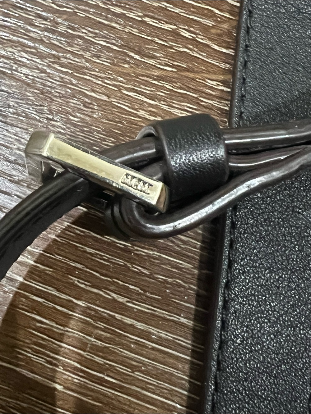 MCM strap replacement black with silver hardware - Picture 5 of 8